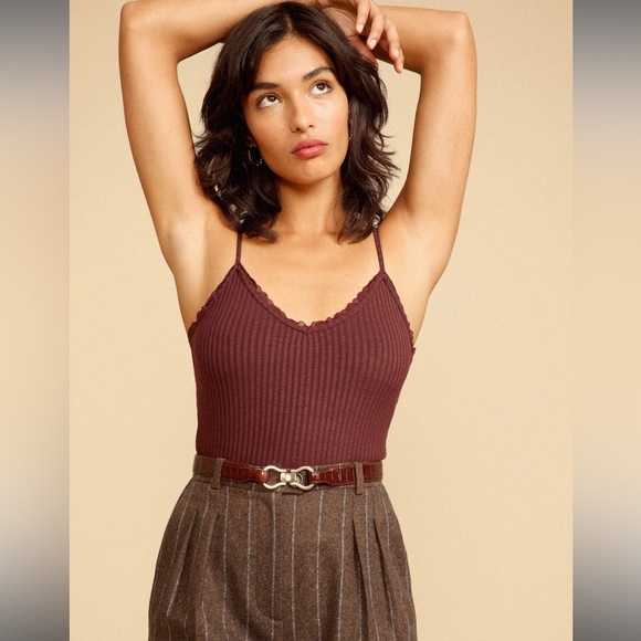 ROUJE JEJE Pants size 38 (size 6) Brown Pinstripe!! - Picture 3 of 10